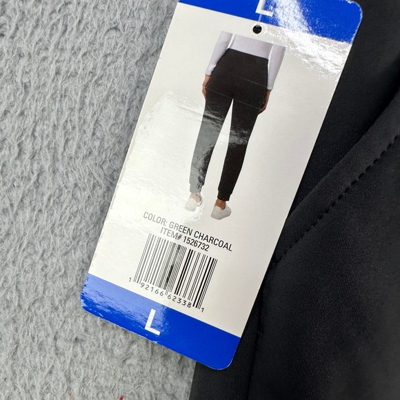 32 Degrees Heat Mens Jogger Pants Large Gray Stretch Drawstring Sweatpants NEW